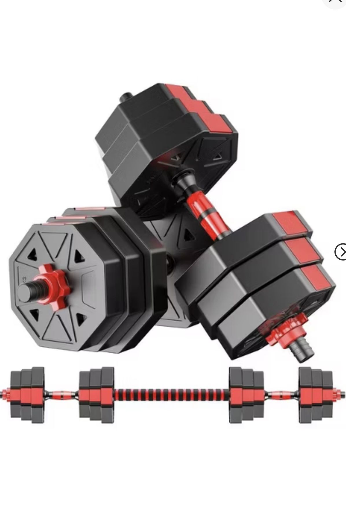 Adjustable Dumbbells And Standard Barbell