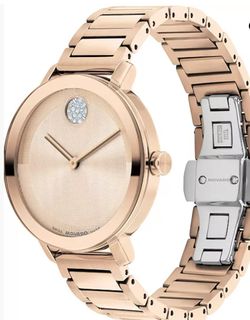 Movado Women's Bold Evolution 2.0 Crystal Accent Rose-Tone Watch