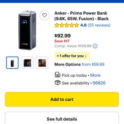 Anker Prime Fusion Power Bank Retail97$
