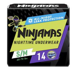 Pampers Ninjamas Nighttime Pants Toddler Boys Size S/m, 14 Ct