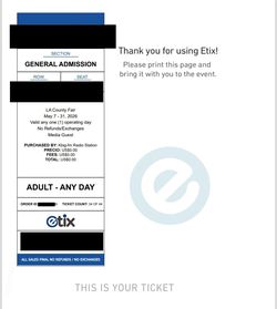 4 Tickets to LA County Fair!!