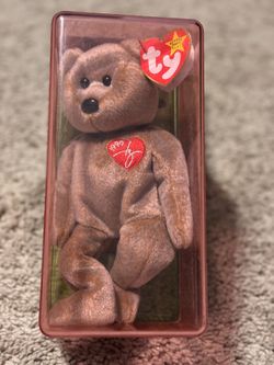 Ty Beanie Baby 1999 Signature Bear With Hang Tag Errors-Rare-Retired