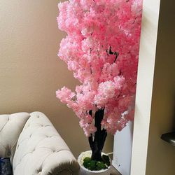  Blossom Tree, Pink Fake Flower Tree, Faux