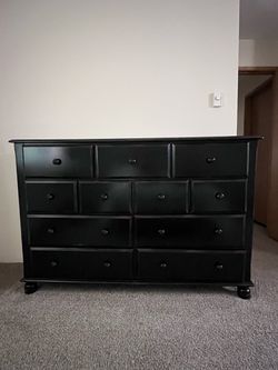 Dresser Black-11 Drawer 100$ OBO