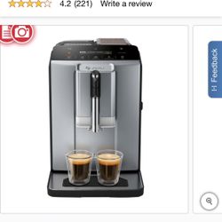 Bosch 300 Series Fully Automatic Espresso and Coffee Machine, Dark Silver Item 1891200| Model TIU20508