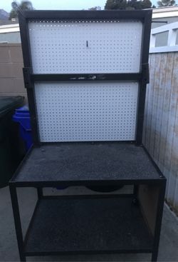 Metal frame workbench