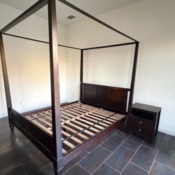 MOVING OUT SALE: King Size Bedframe & Nightstand