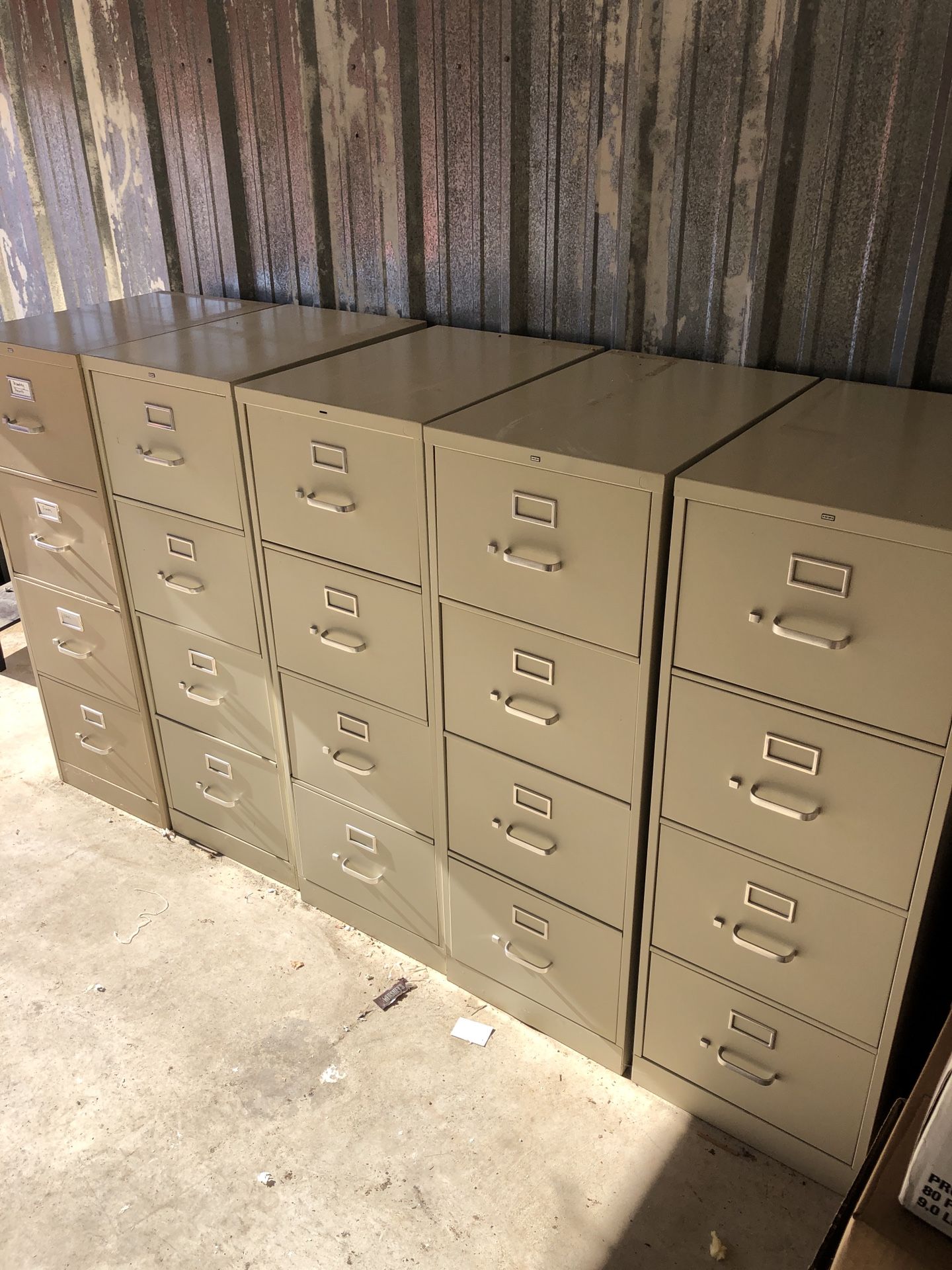 Set of Four (Remaining) 52”x26”x18” HON 4-Drawer Vertical File Cabinets - Compare @ $3000