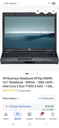 HP COMPAQ 6910 14" WINDOW VISTA BUSINESS  OEMACT /NO CABLE