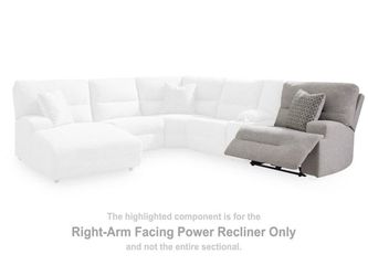 Acklen Place Pewter Right-Arm Facing Power Recliner