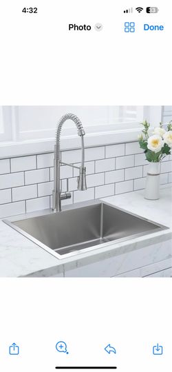 Drop In Bar Sink, 18 x 18 Inch Topmount RV 16 Gauge Gunmetal Black Stainless Steel 818S $60