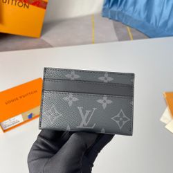 Louie V Card Holder (Black And Grey)