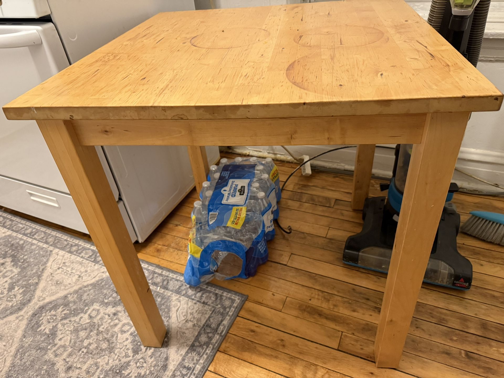 Solid Wood Square Table.