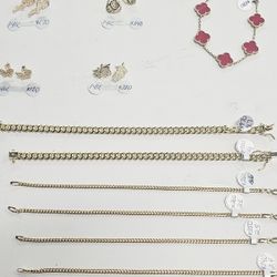 14k Bracelets And 14k Earrings (Prices On Pictures, Prices Are Firm)