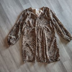 Leopard Dress Size Large. Lined