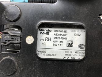 2018 Hyundai Elantra Rear Angle Sensor