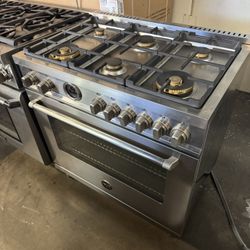 Bertazonni 36” Stainless Steel Dual Fuel Gas Range Stove 
