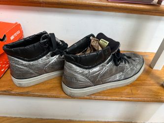 Diesel High-Top Sneakers Silver Metallic