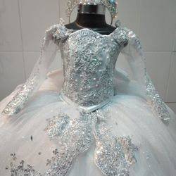 White Beutiful Presentation Or Baptist Dress For 3 Yr Ord.  