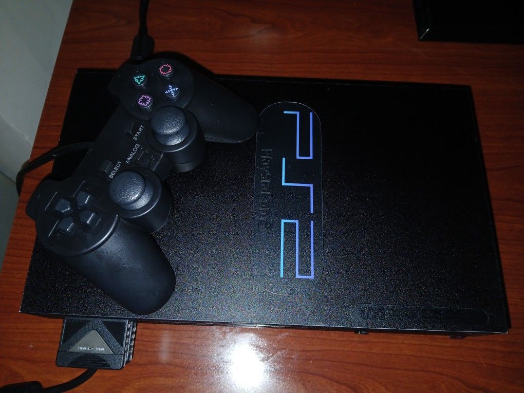PS2 Console w/ Controller & Memory Card.