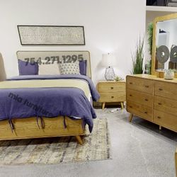 Bedroom Set Wood New 4 Pcs Set 