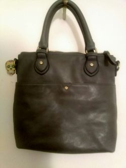 Small Grey Leather Purse