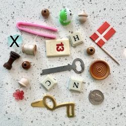 Random junk drawer items miniatures minis for printers tray or trinket tray - all for $6