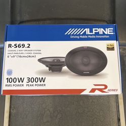 Alpine Type R 6x9 Inch Speakers 300 Watts Max 100 Watts RMS