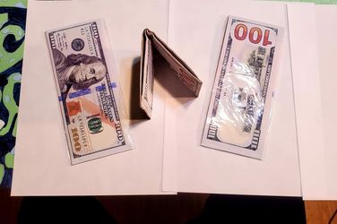 Wallet Paper Thin With Hundred Dollar Image