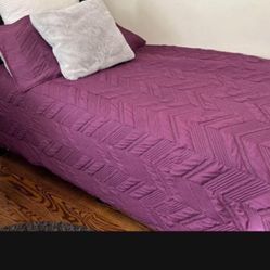 Girls Twin Quilt Bedding With 2 Pillow Cases