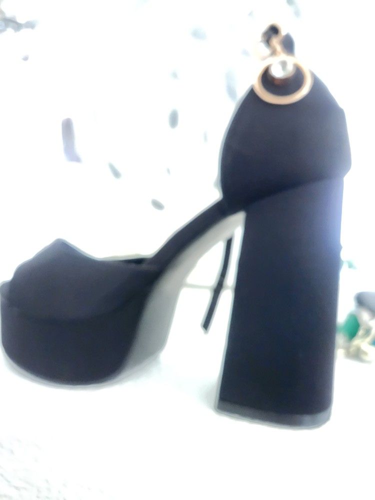 Platform Black Heels 