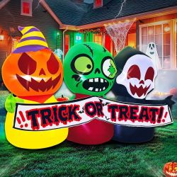 6FT Halloween Inflatable Decoration Outdoor Trick or Treat Halloween Party