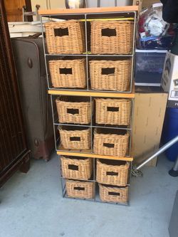 Stackable Wicker Shelves