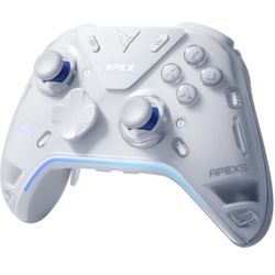 FLYDIGI Apex 5 Wireless PC Controller, Forceflex Joystick 2.0, ForceAdapt Trigger, 3ms Ultra-Low Latency, RGB Light Bar, Full-Color LCD Display,1500mA