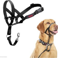 HALTI Headcollar Anti-Pull Collar for Medium Dogs Size 3, Black