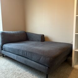 Living Spaces Dark Grey Chaise 