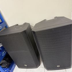 Dj Speakers EV Electro-Voice 15in W/ Stands And Xlr 