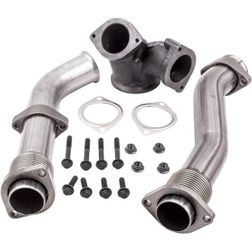 NEW 99-03 FITS FORD 7.3L POWERSTROKE TURBO DIESEL EXHAUST Y PIPE BELLOWED UP