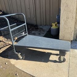 Title: Versacart Heavy-Duty Platform Cart w/ Basket (Locking Wheels)