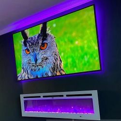 Tv Mounts LED Lights An Floating Shelves 