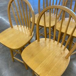 4 Solid wood chairs