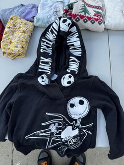 Kids Disney Jack Skellington Sweater Size S 6/6X