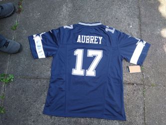 Brandon Aubrey #17 Jersey Embroidered Blue Size: Large