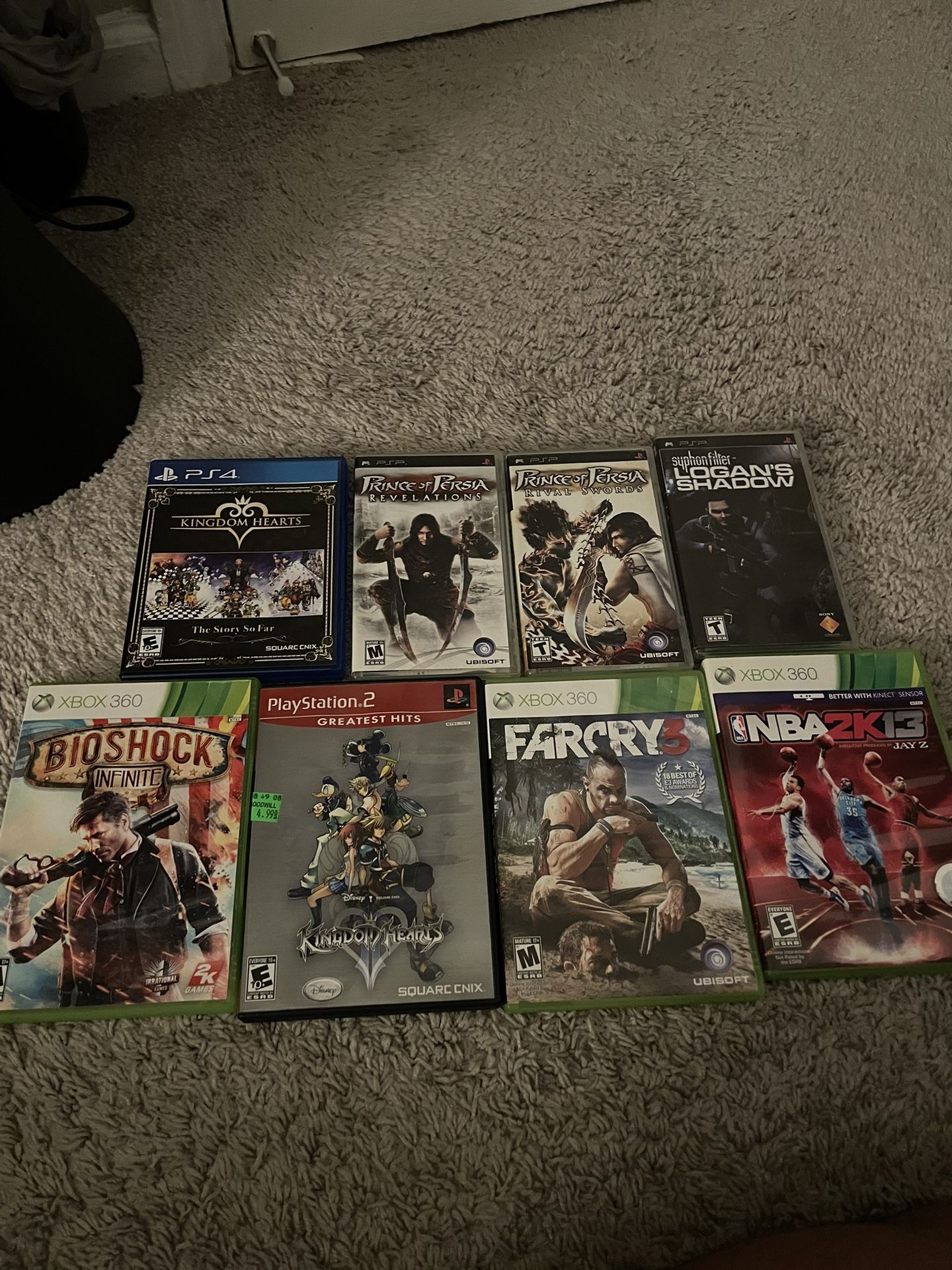 Xbox 360,PS4,PS2 & PSP Games