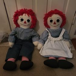 Raggedy Ann + Andy Vintage Dolls