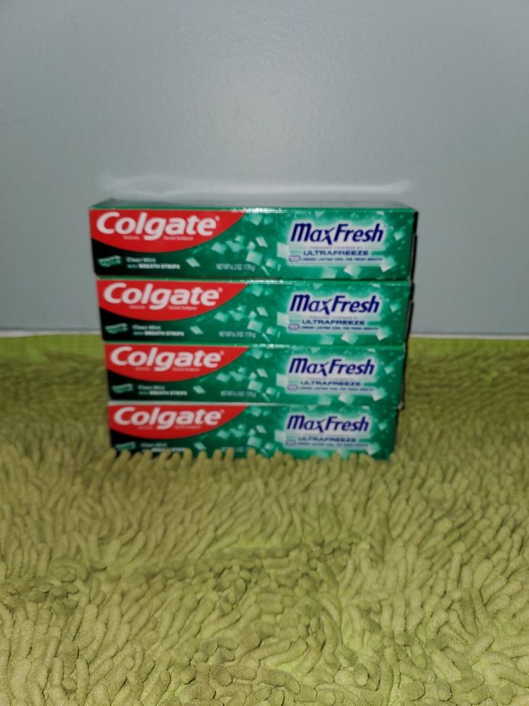 4 Colgate Toothpaste Maxfresh 6.3oz Clean Mint