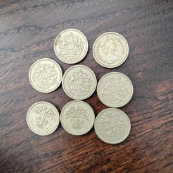 British One Pound Coins