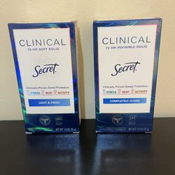 2pack Secret Clinical 72 HR Deodorant 1.60z 