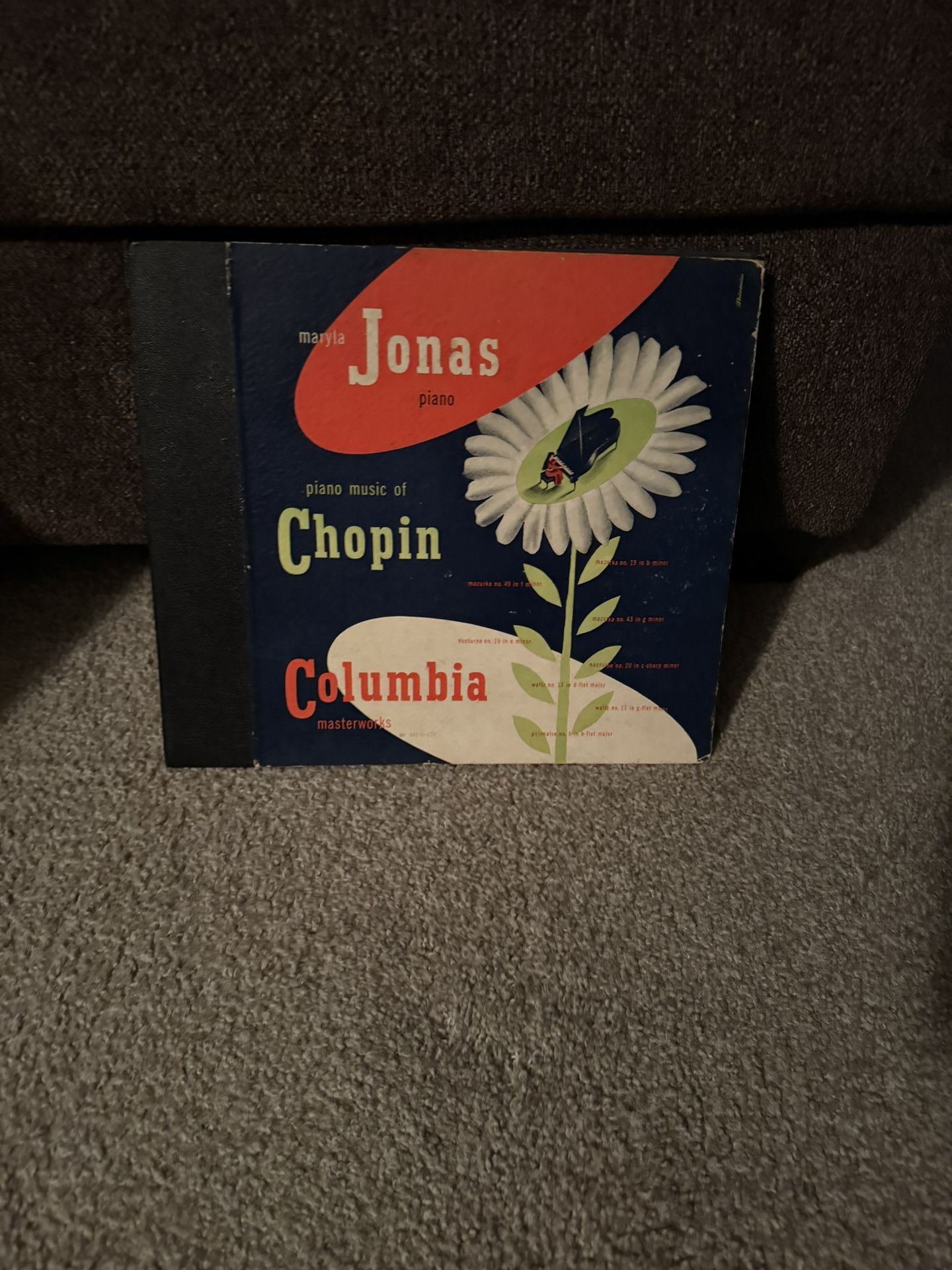 F Chopin Piano Music of Chopin: Maryla Jonas, Columbia Masterworks M-626 78 rpm/m