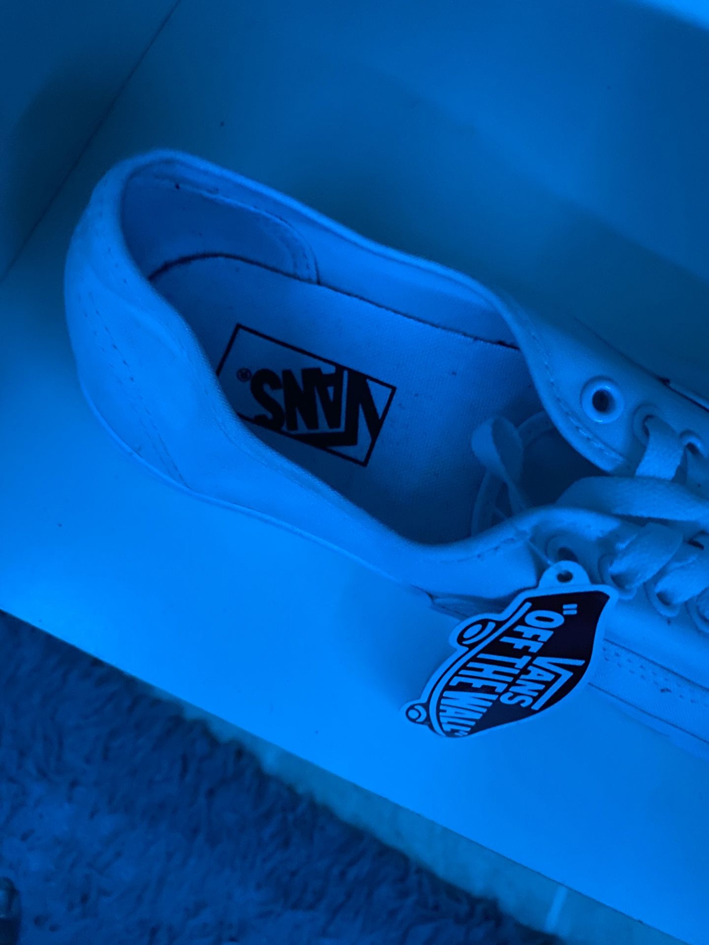 All White Vans Off The Wall Authentic Shoes